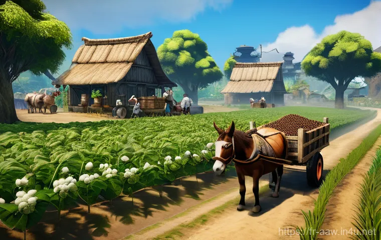 아키에이지 농업 콘텐츠 추천 - **Vibrant Multi-Climate Private Farm**: An aerial view of a meticulously organized ArcheAge private ...