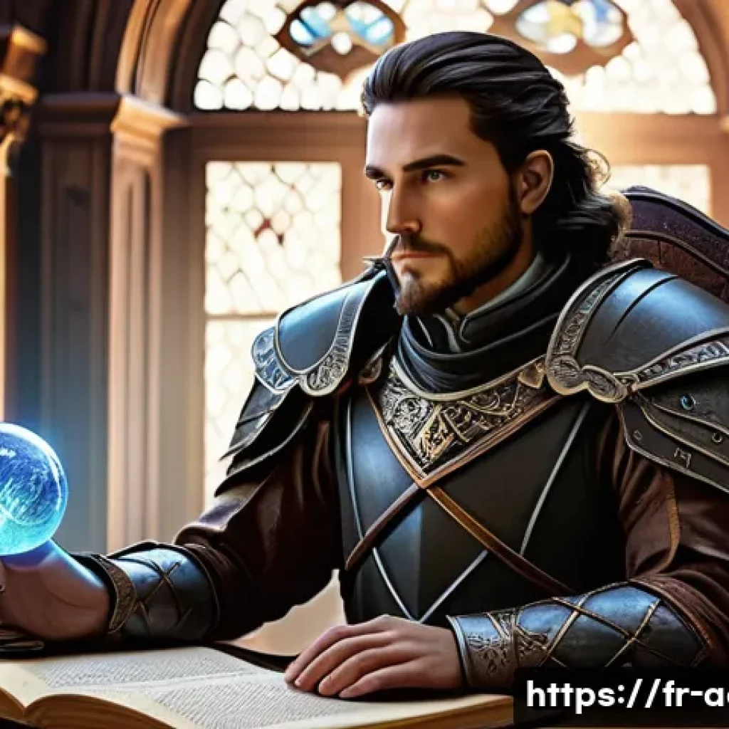 아키에이지 신규 유저 레벨업 - **Prompt 1: The Scholar's Choice in Erenor**
A determined young adventurer, dressed in practical...