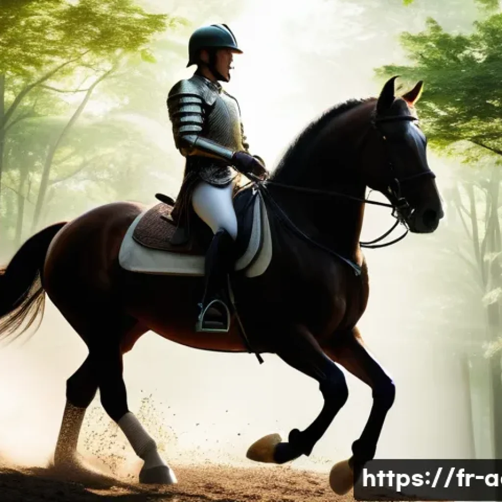 아키에이지 탈것 스피드 비교 - A detailed fantasy scene featuring a swift, majestic horse mount in a lush forest setting, showcasin...